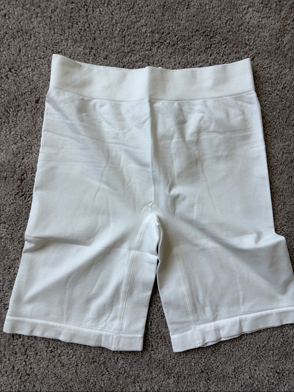 Amazon White Stretch Cotton Blend Chemise Slip Shorts